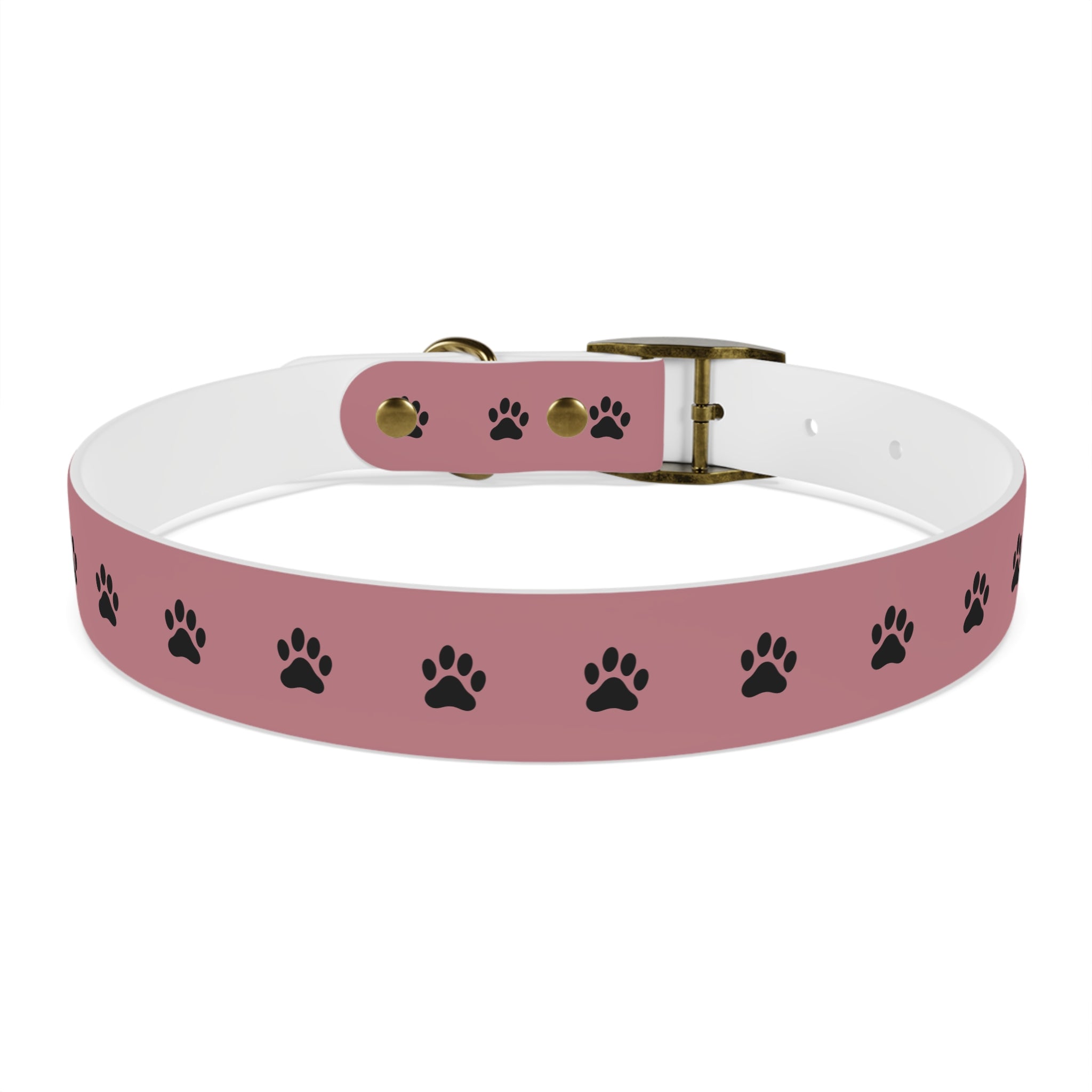 Pink Paw Print Dog Collar — Cute Durable Pet Collar for Everyday Wear