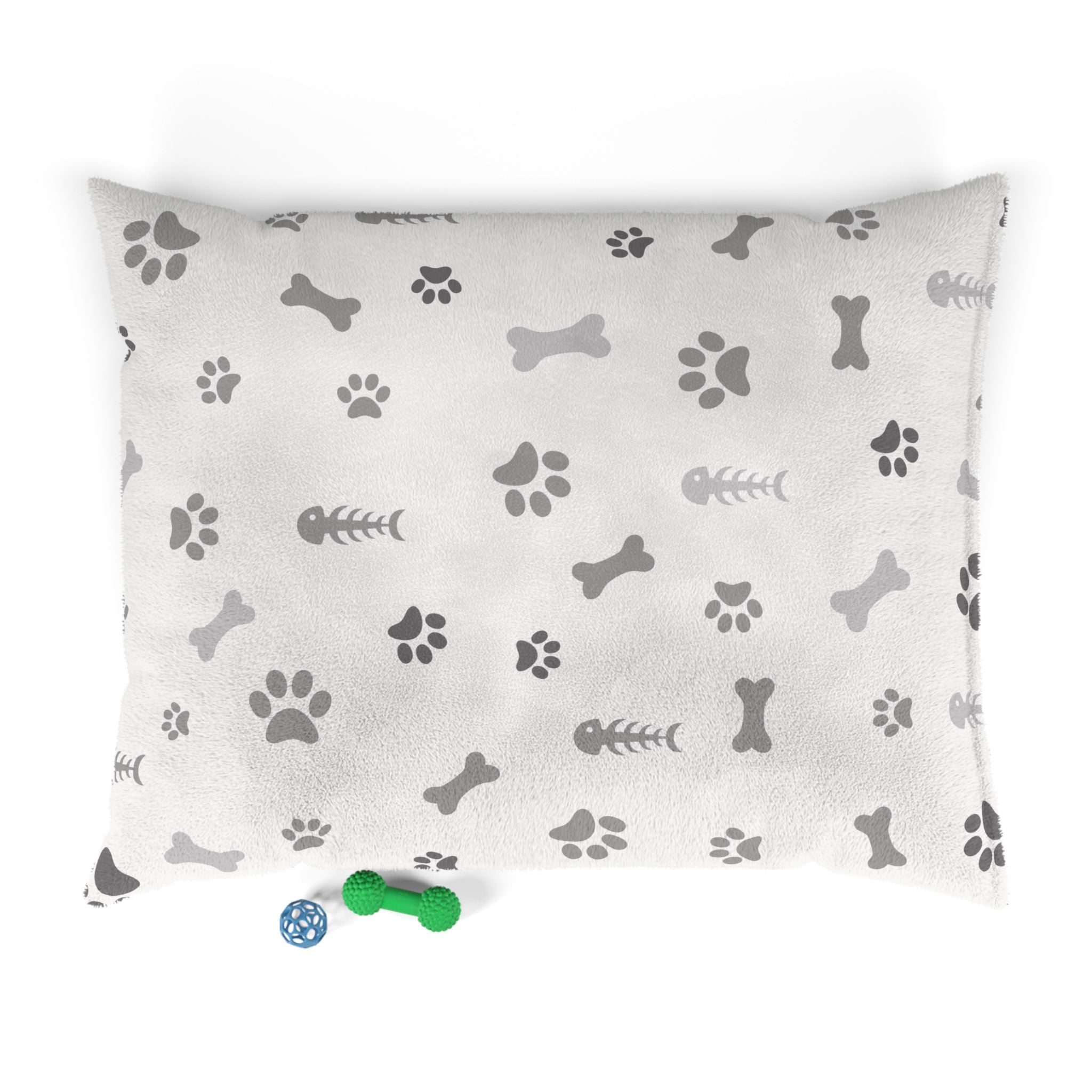 Plush Paw Print Pet Bed — Soft Cozy Cushion for Dogs & Cats