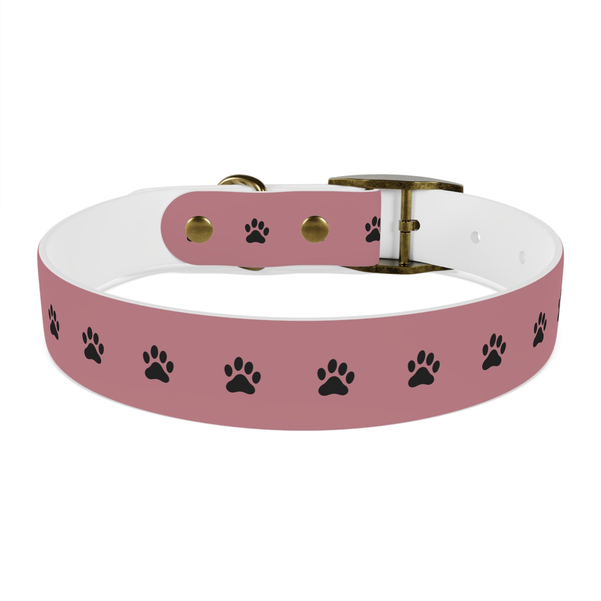 Pink Paw Print Dog Collar — Cute Durable Pet Collar for Everyday Wear