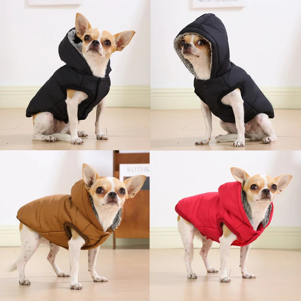 Warm Cats Hoodie Coat For Small Medium Cats Dog Winter Cozy Fleece Puppy Kitten Jacket Clothes Windproof Pet Pug Sphynx Costume